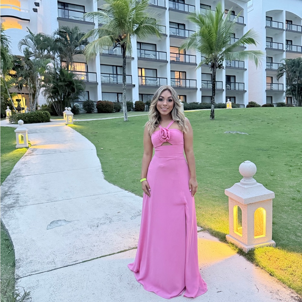 Elegant Pink Evening Gown